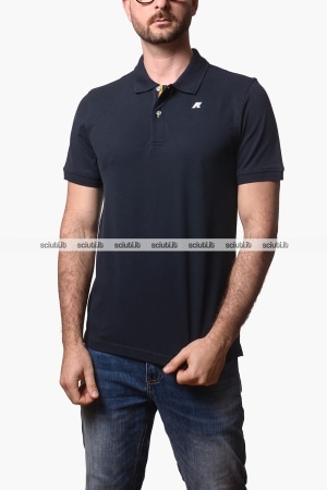 Polo Kway uomo blu scuro Vinnie pique