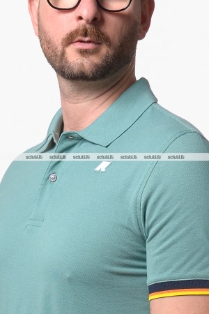 Polo Kway uomo verde acqua Vincent pique