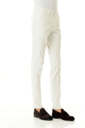 Pantaloni Old river uomo bianco panna Cino slim in cotone