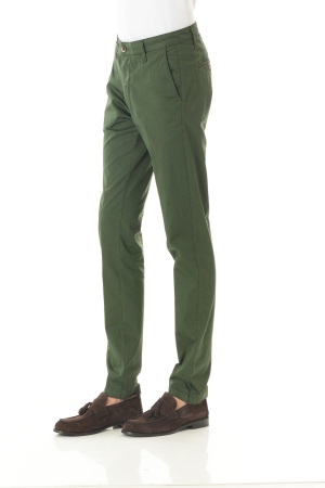 Pantaloni Old river uomo verde scuro Cino slim in cotone