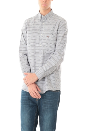 Camicia Old River uomo grigia principe di Galles button down