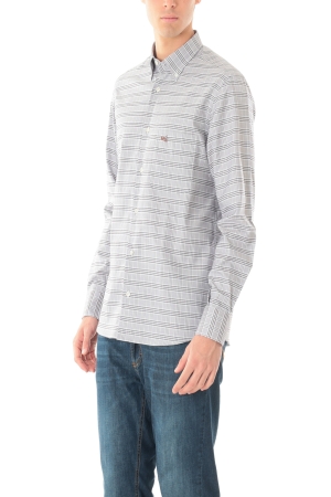 Camicia Old River uomo grigia principe di Galles button down