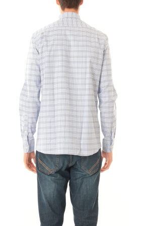 Camicia Old River uomo azzurra principe di Galles button down