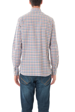 Camicia Old River uomo multicolor a quadretti con riporto blu