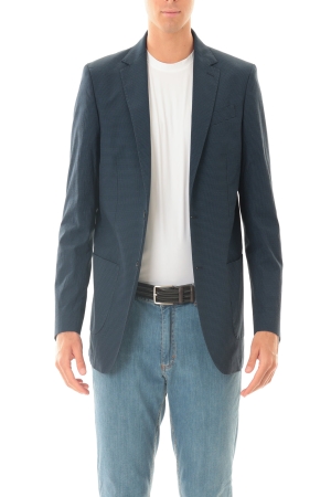 Giacca Old river uomo blu scuro microfantasia Figo estiva in cotone