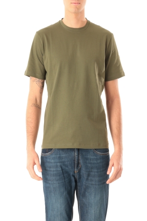 Tshirt Old river uomo verde scuro top spin in cotone antipiega