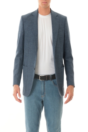 Giacca Old river uomo blu scuro microfantasia Eugenio estiva
