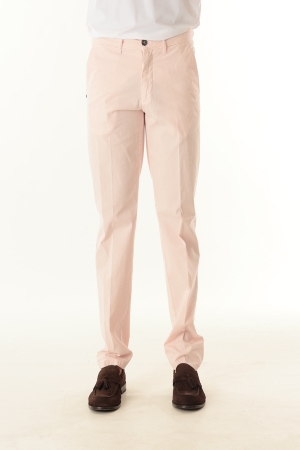 Pantaloni Old river uomo rosa chiaro in misto lino