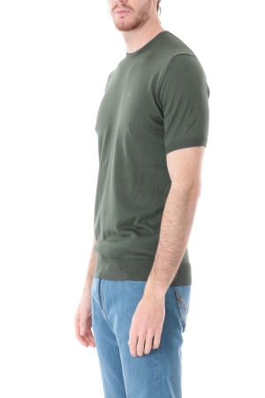 Tshirt Old river uomo verde militare in jersey di cotone