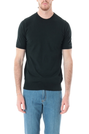 Tshirt Old river uomo nera in jersey di cotone