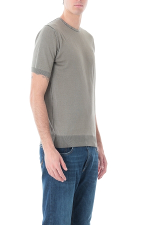 Tshirt Old river uomo tortora girocollo in jersey deleve