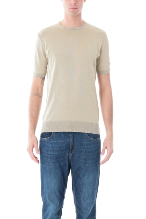 Tshirt Old river uomo beige girocollo in jersey deleve