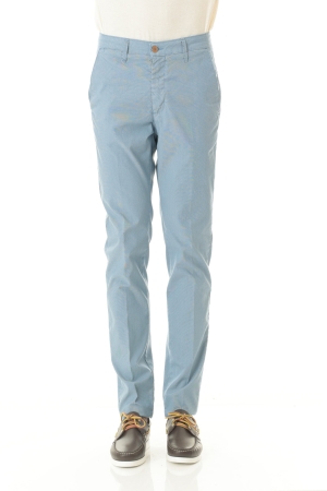 Pantaloni Old river uomo azzurro cino slim in cotone