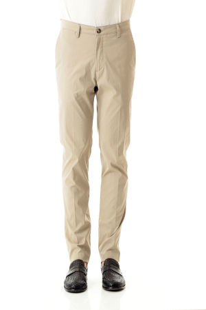 Pantaloni Old river uomo beige slim a gamba dritta