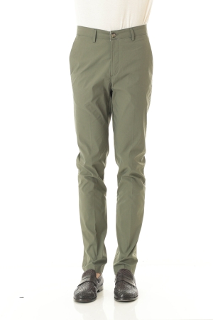 Pantaloni Old river uomo verde cachi slim a gamba dritta