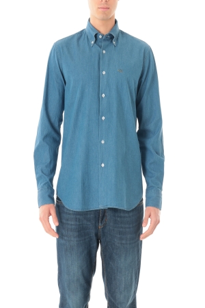 Camicia Old River uomo blu chiaro button down
