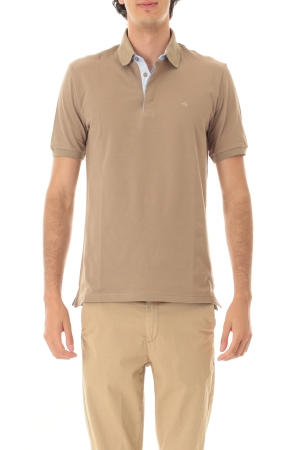 Polo Old river uomo beige in filo di scozia