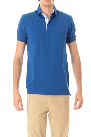 Polo Old river uomo azzurra in filo di scozia