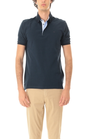 Polo Old river uomo blu scuro in filo di scozia