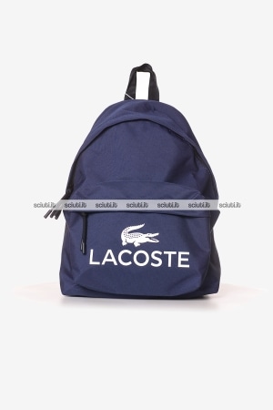 Zaino Lacoste uomo blu scuro con tasca frontale