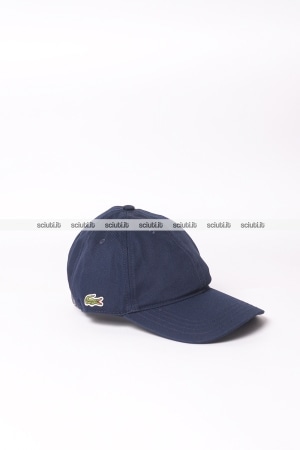 Cappellino Lacoste uomo blu scuro in twill di cotone