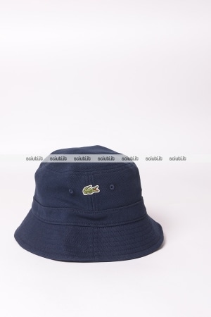 Cappellino alla pescatora Lacoste uomo blu scuro in piquet