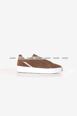 Scarpe Tommy Hilfiger uomo marroni TH Court premium suede