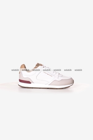 Scarpe Tommy Hilfiger uomo bianco avorio in pelle light eva runner