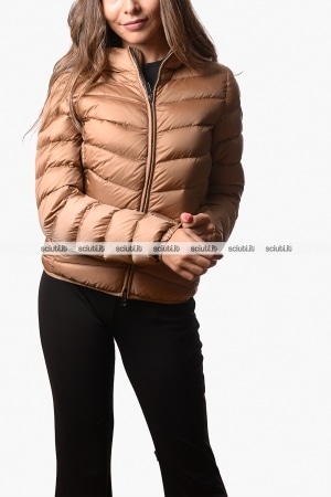Piumino Colmar donna beige pesante Icon con cappuccio