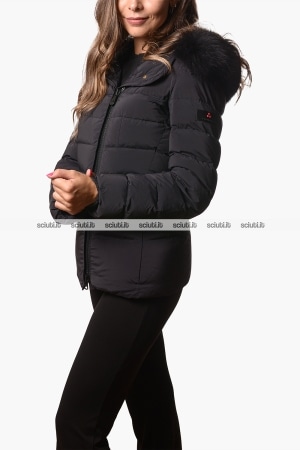 Piumino Peuterey donna grigio scuro Turmalet ml 06 fur