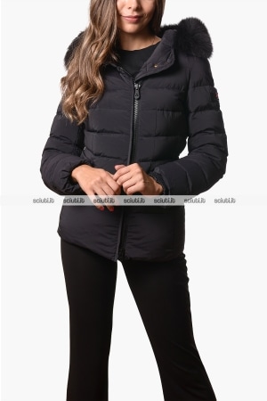 Piumino Peuterey donna grigio scuro Turmalet ml 06 fur