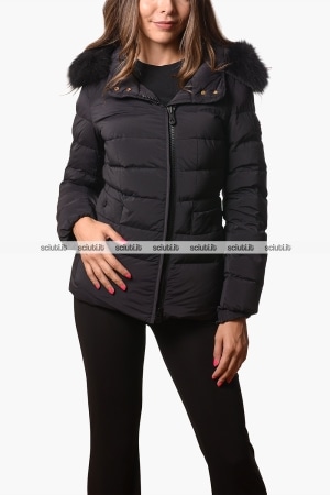 Piumino Peuterey donna grigio scuro Turmalet ml 06 fur