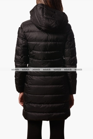 Piumino lungo Blauer donna nero pesante in piuma Agnes