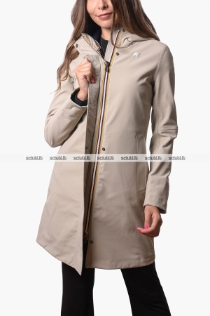 Giubbotto lungo Kway donna beige Stephy bonded