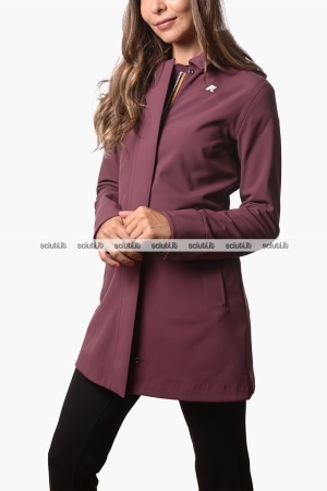 Giubbotto lungo Kway donna viola prugna Mathy bonded