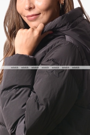 Giubbotto Kway donna nero pesante Donna shiny nylon fur