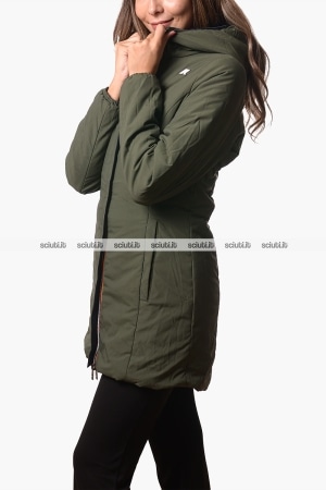 Giubbotto Kway donna blu scuro verde reversibile Denise st warm double