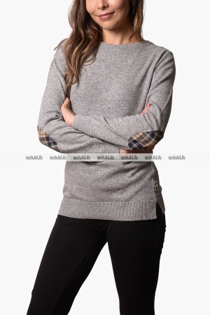 Maglia Barbour donna grigia Pendle Crew Knit