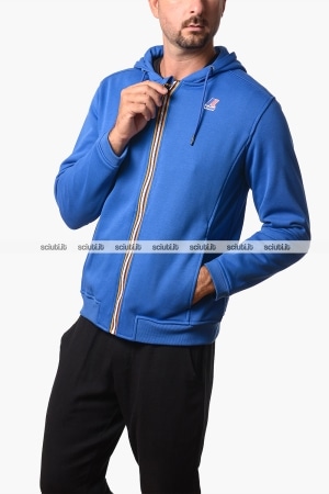 Felpa Kway uomo blu royal Prosper Brushed pc