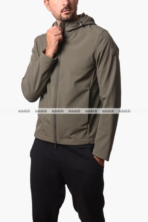 Giubbotto Colmar uomo verde scuro leggero impermeabile in softshell