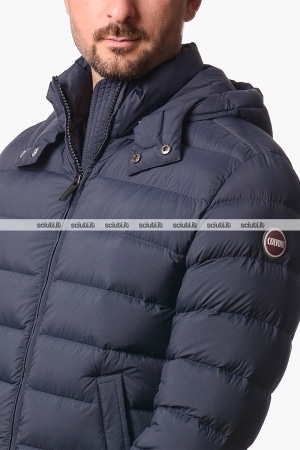 Piumino Colmar uomo blu scuro pesante cappuccio staccabile