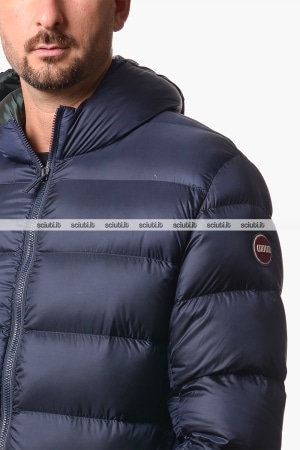 Giubbotto Colmar uomo blu scuro pesante con cappuccio fisso