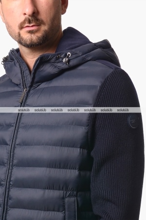 Giubbotto Colmar uomo blu scuro ibrido con cappuccio