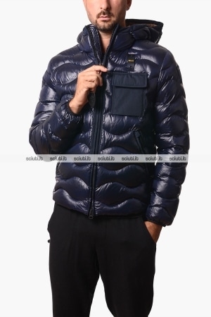 Giubbotto Blauer uomo blu scuro imbottito in ovatta Bryant