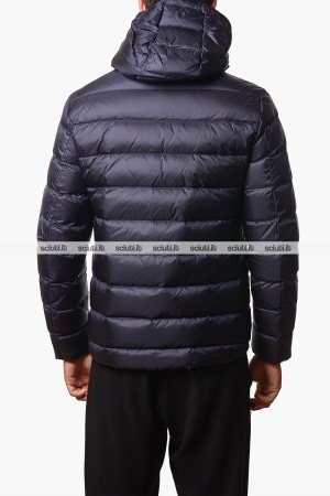 Piumino Blauer uomo blu scuro in piuma Acton con cappuccio