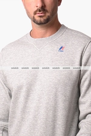 Felpa Kway uomo grigio melange Nael brushed pc