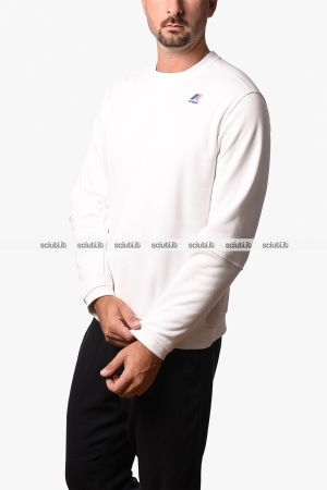 Felpa Kway uomo bianca Nael brushed pc