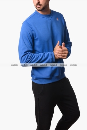 Felpa Kway uomo blu royal Nael brushed pc