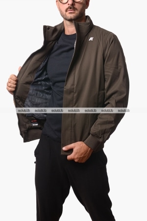 Bomber Kway uomo marrone Amaury twill marmotta