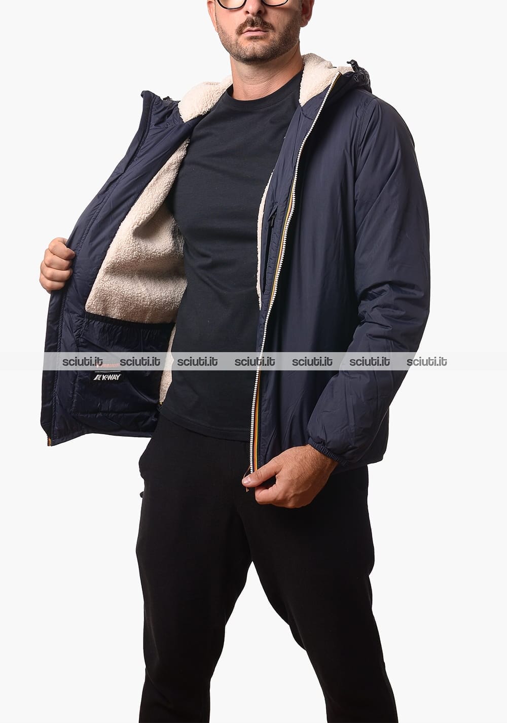 K-Way Unisex Blu Le Vrai 4.0 Claude Orsetto - Medio Giacche - Medio Giacche - S - Immagine 3